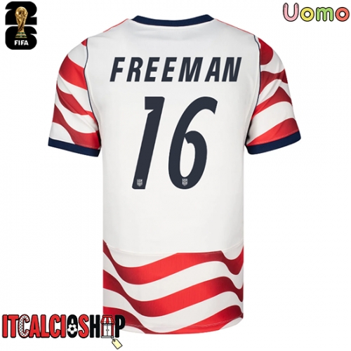 Stati Uniti Alex Freeman #16 Prima Maglia Mondiali 2026 Manica Corta